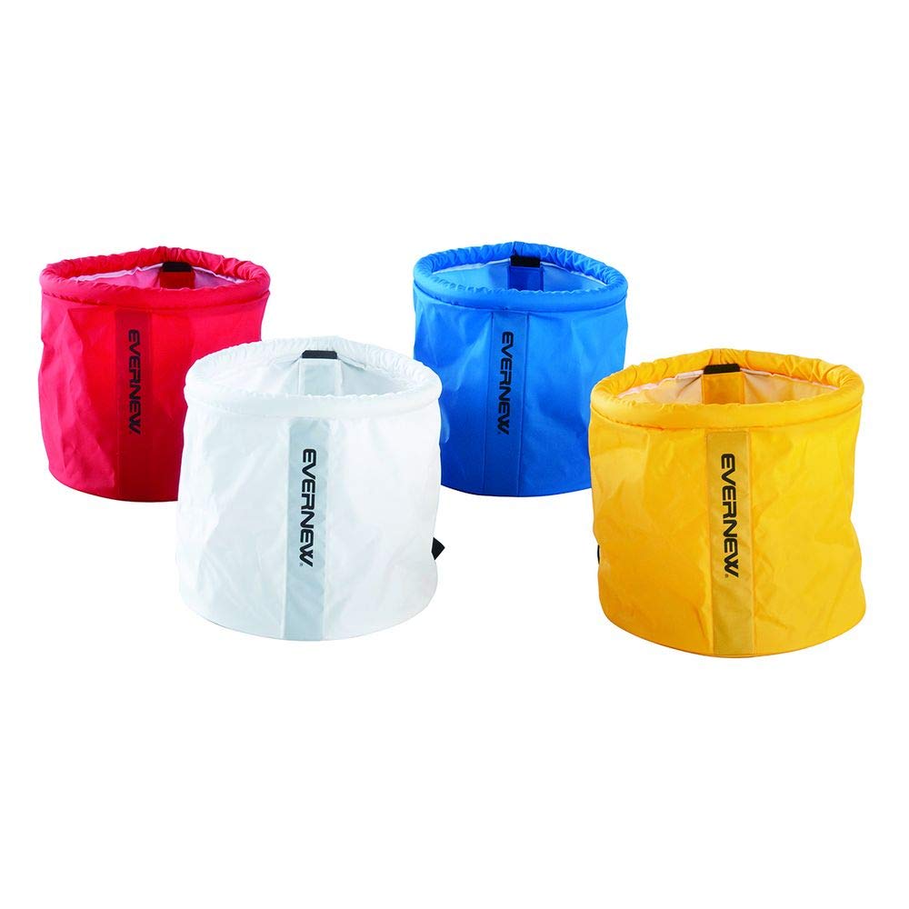 EVERNEW EKA945 Carry Ball Basket, White, Height 13.8 x Diameter 13.4 inches (35 x 34 cm)