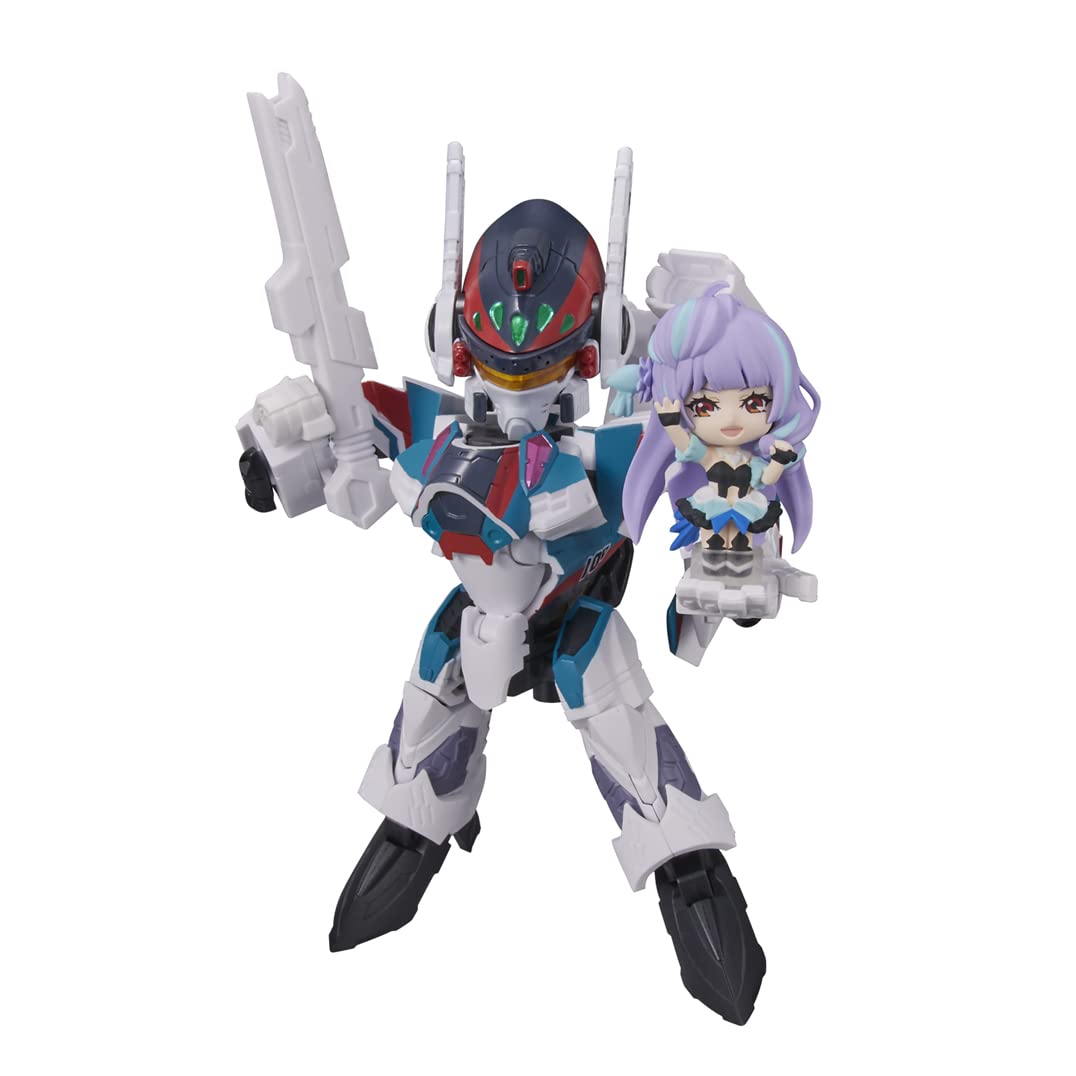 TAMASHII NATIONS - Macross Delta - VF-31S Siegfried (Arad Molders Use) with Mikumo Guynember, Bandai Spirits Tiny Session Action Figure