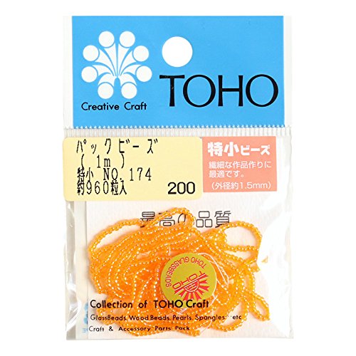 TOHO No.174 Special Small Beads, Thread Threading Beads, Outer Diameter Approx. 0.06 inch (1.5 mm), 3.3 ft (1 m)