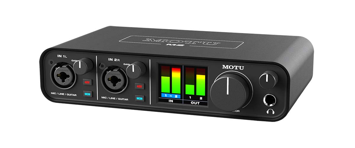 MOTU M2 2 in 2 Out USB Audio Interface, Domestic Genuine Product USB-DAC Gaming, iPhone/iPad Compatible, Song Frame Distribution, DAW Software Included