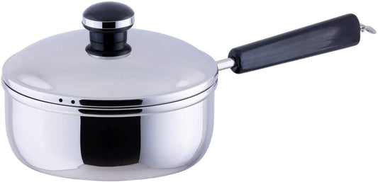 Miyazaki Seisakusho OJ-30 Objet One-Handled Pot, Mini, 5.5 inches (14 cm), Made in Japan, IH Compatible, Lightweight, Silver