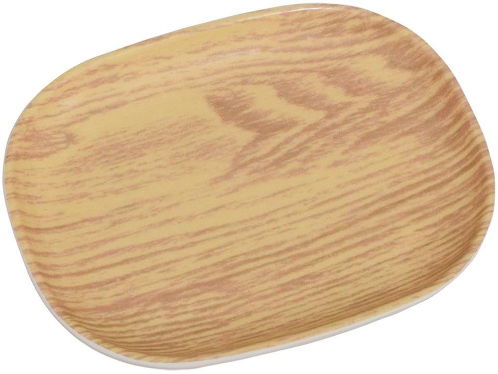HonuHonu 0081 Upholstered Oval Tray, 6.5 x 5.1 inches (16.5 x 13 cm), Natural