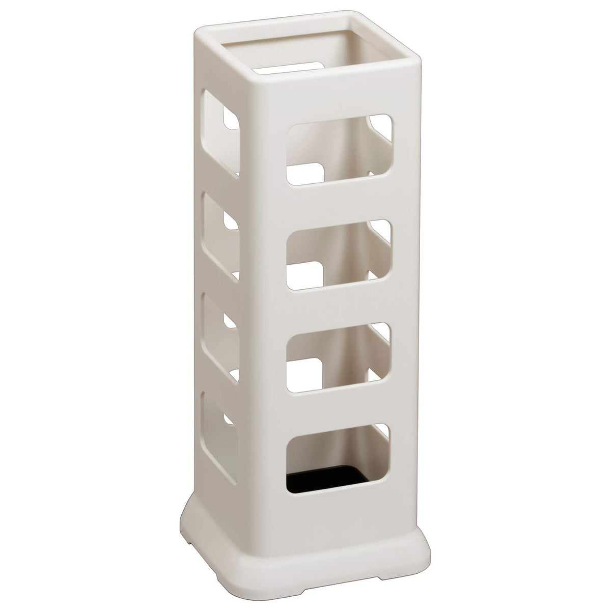 小原産業 Kohara Industries UB-422 Umbrella Stand, White, Approx. 17.7 x 7.1 x 6.7 inches (45 x 18.1 x 17 cm), Square, Holds Approx