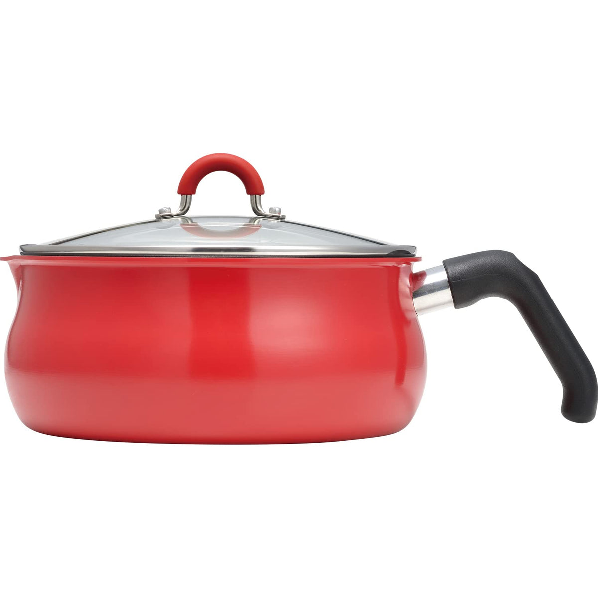 Wahei Freiz RB-2572 Frying Pan, Multi-Pan, Large, Red, 7-in-1 Unit, Bake, Stir, Fry, Boil, Induction and Gas Compatible