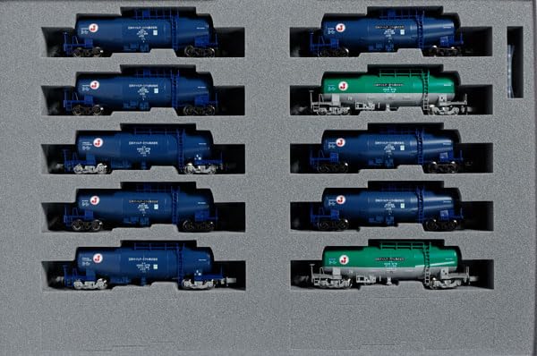 KATO N Gauge Taki 43000+ Taki 1000 Japanese Oil Terminal, Set of 10 Cars, 10-1935 Railway Model, Freight Car