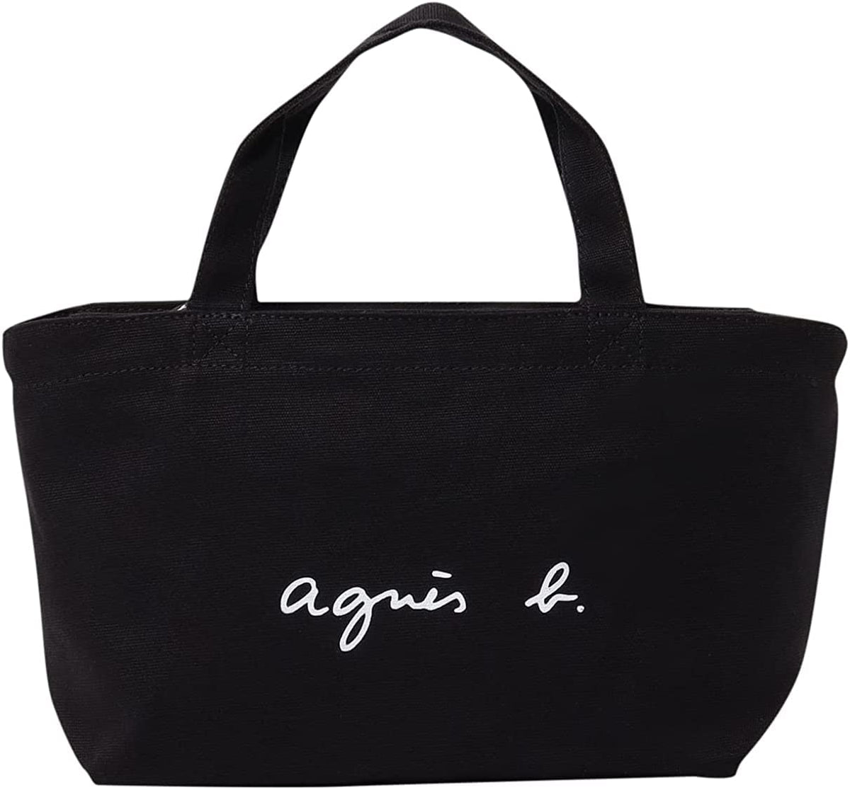 Agnes B GO03-02 Women's Logo Tote Bag, Web Limited, Black, F