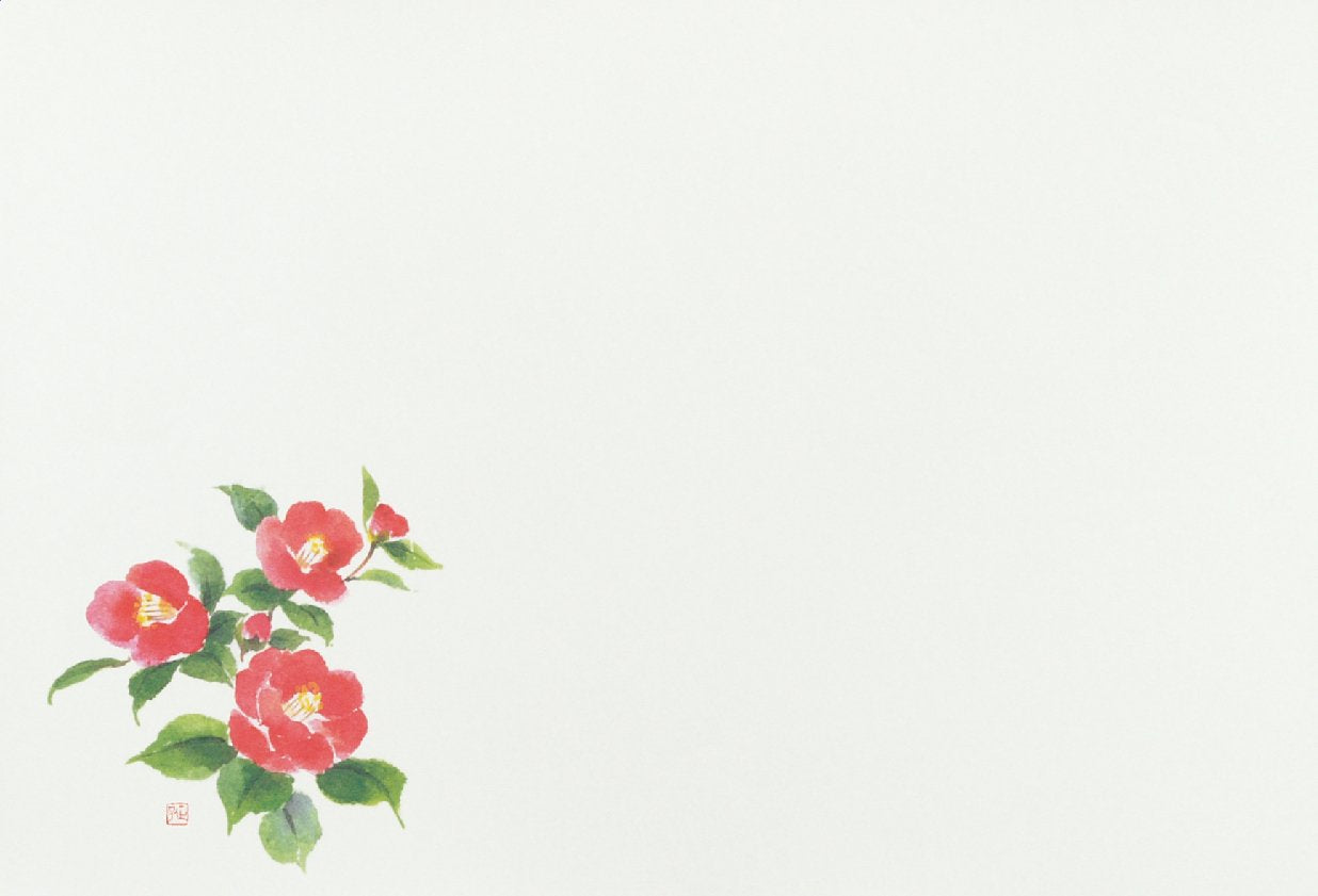 大黒工業 "Commercial" Table Mat Camellias 26 X/38 cm 100 Sheets Quality Paper