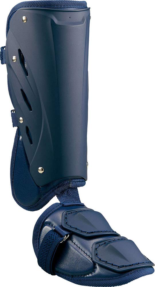 ZETT BLL2081L Baseball Leg Guard for Right Hitters, Matte Type, Navy (2900)