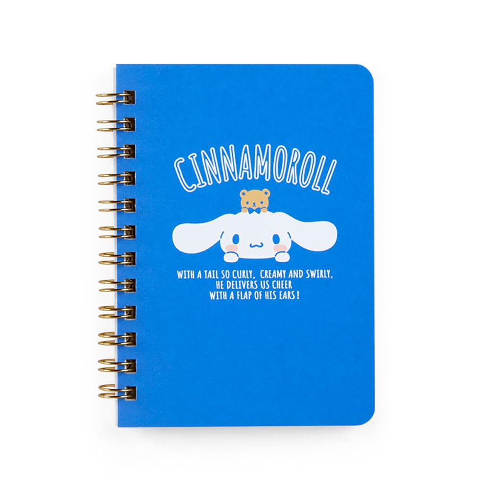Sanrio Cinnamoroll B7 Ring Notebook, Cinnamorol, Cinnamon, 5.0 x 3.9 x 0.6 inches (12.8 x 10 x 1.5 cm), Character 091651