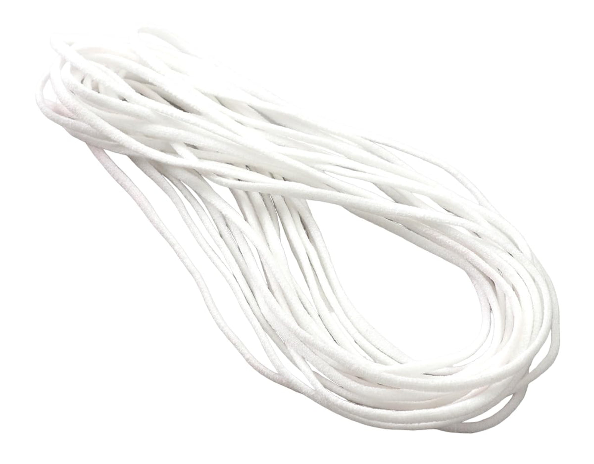 Artec 51198 Rubber Cord for Masks 0.1 inch (3 mm) x 39.8 ft (10 m) 1 Piece Round Rubber / Single Item, White, Φ0.1 inch (3 mm), Stretchable Approximately 2.5 Times Stretchable / Handmade Kit, Material, Handicraft, Sewing, Handmade, Replacement