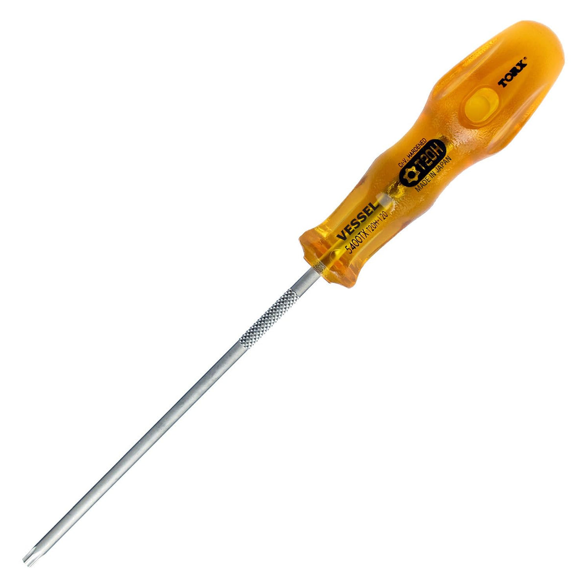 VESSEL 5400TX Power Grip Torx Screwdriver, Anti-fidgle, T20H x 120 mm