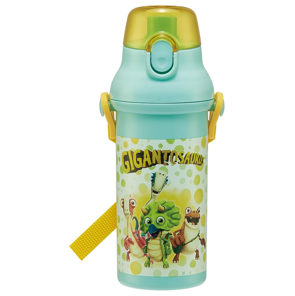 Skater PSB5SANAG-A Gigantosaurus Water Bottle, 16.2 fl oz (480 ml), For Kids, Antibacterial, Plastic, Kid-friendly Lightweight, Made in Japan