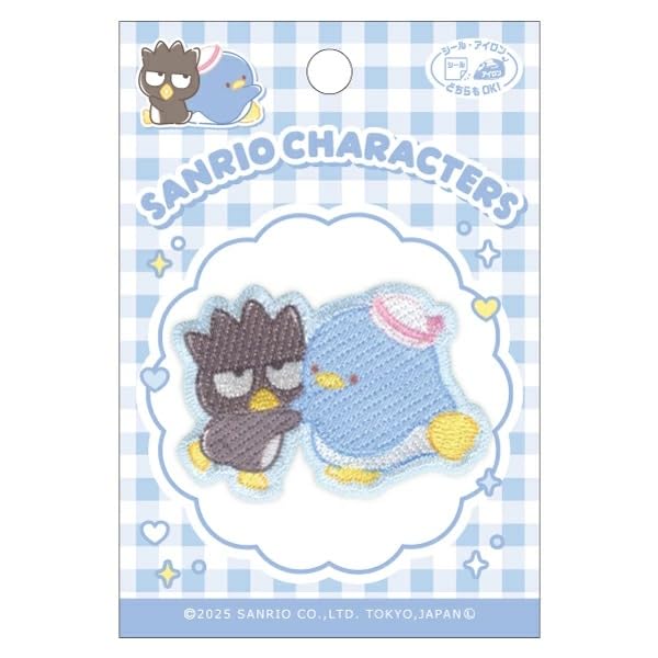 Pioneer SCW601-SCW79 Sanrio Characters Happy Friendships Badatsuru Tuxedo Sam Patch 1 Sheet Width 2.2 inches (57 mm) x Height 1.5 inches (39 mm) Seal, Iron, Dual-Purpose Adhesive