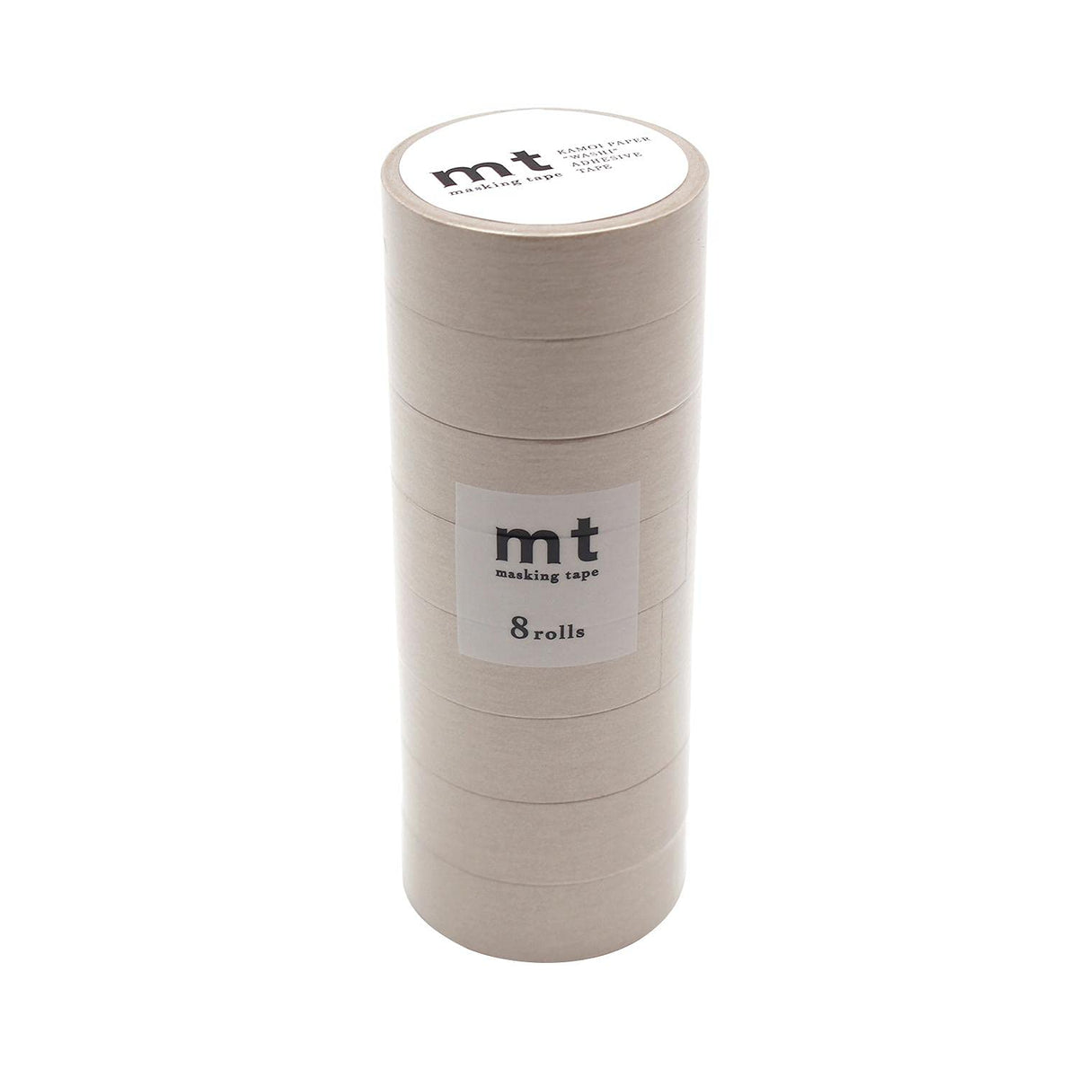 Kamoi Kakoshi MT08P496 mt Masking Tape, 8 Pieces, Width 0.6 inches (15 mm) x 23.4 ft (7 m), 496 Pastel Cocoa