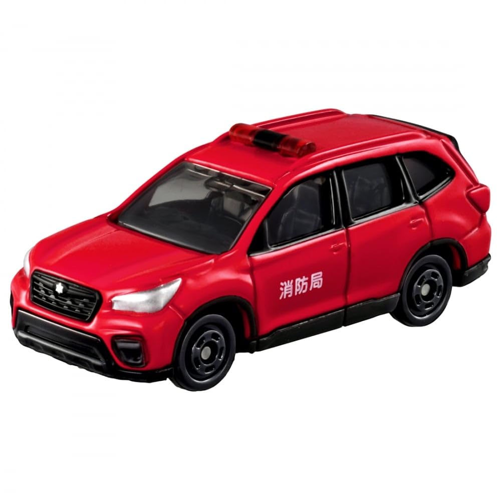 Takara Tomy Tomica No.99 Subaru Forester Fire Command Truck (Box) Mini Car Toy 3 Years Old