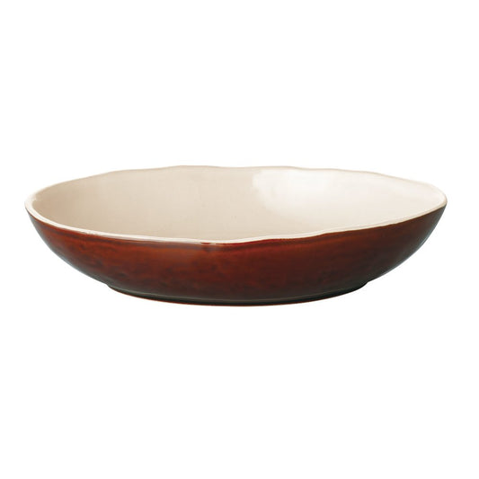 Kinto 16474 Hokkuri Curry Plate, Brown