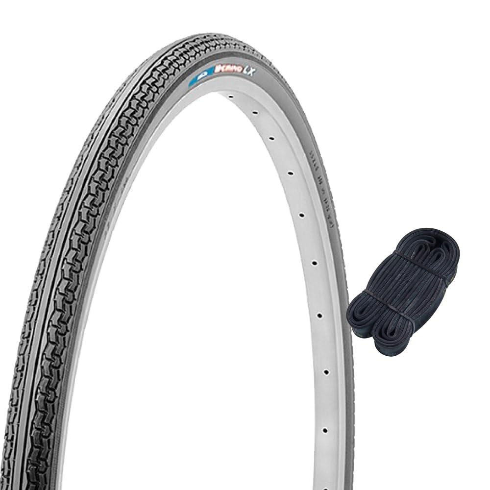 Shinko SR027 60051 26 Inch Bicycle Tires, 0.06 inch (1.5 mm) Extra Thick Tube Set, Deming L/X 26 x 1 3/8, Black