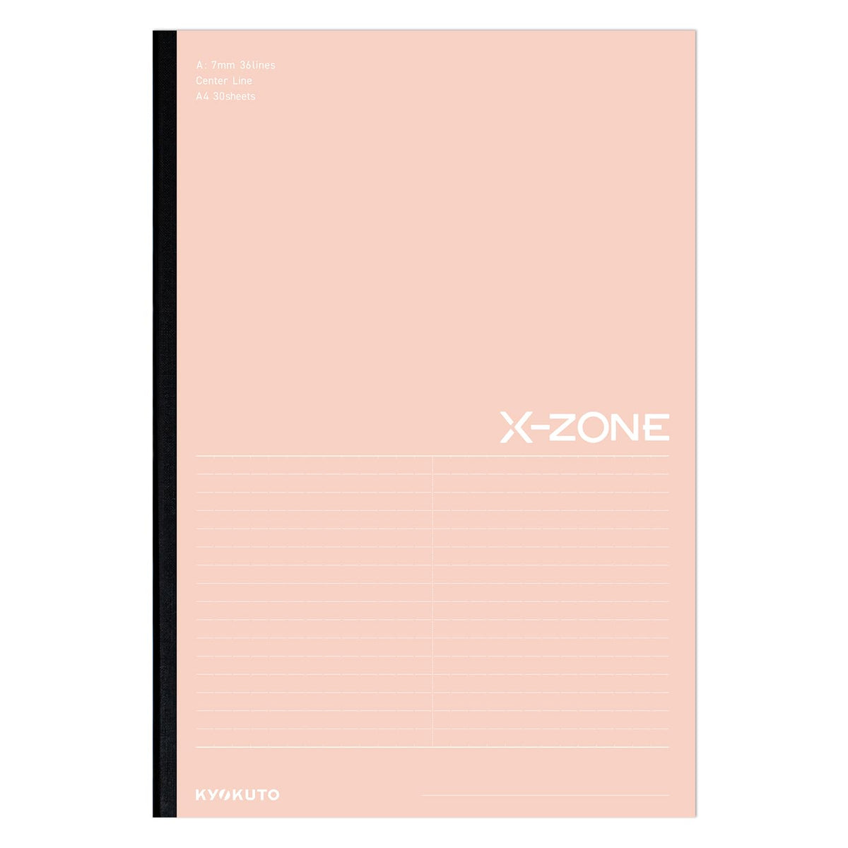 キョクトウ・アソシエイツ Kyoku CFX01A05T Notebook Cross Zone Review Notebook, Home Study Notebook, A4, Ruled, Coral, 5 Pack