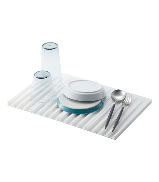 Yamazaki Home Foldable Drainer Tray - Kitchen Dish Drying Mat - No Assembly Req.
