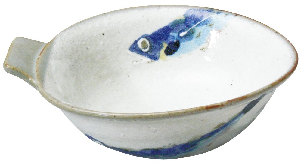 スズ木 Banko Ware J-DONABE 3745-5840 Small Bowl with Handle, Ayu