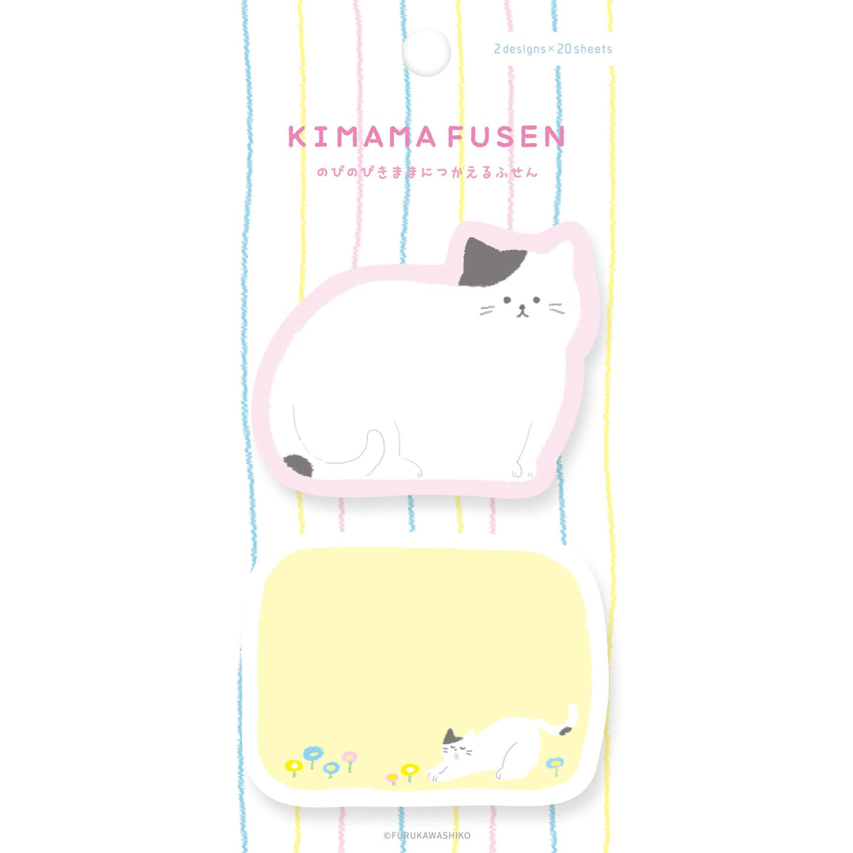Furukawa Shikou QF215 Sticky Notes, Kimama Fusen, Nobi Neko