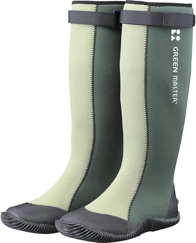 Greenmaster Waterproof High Boots (for Gardening) (L (26-27 cm), Green)
