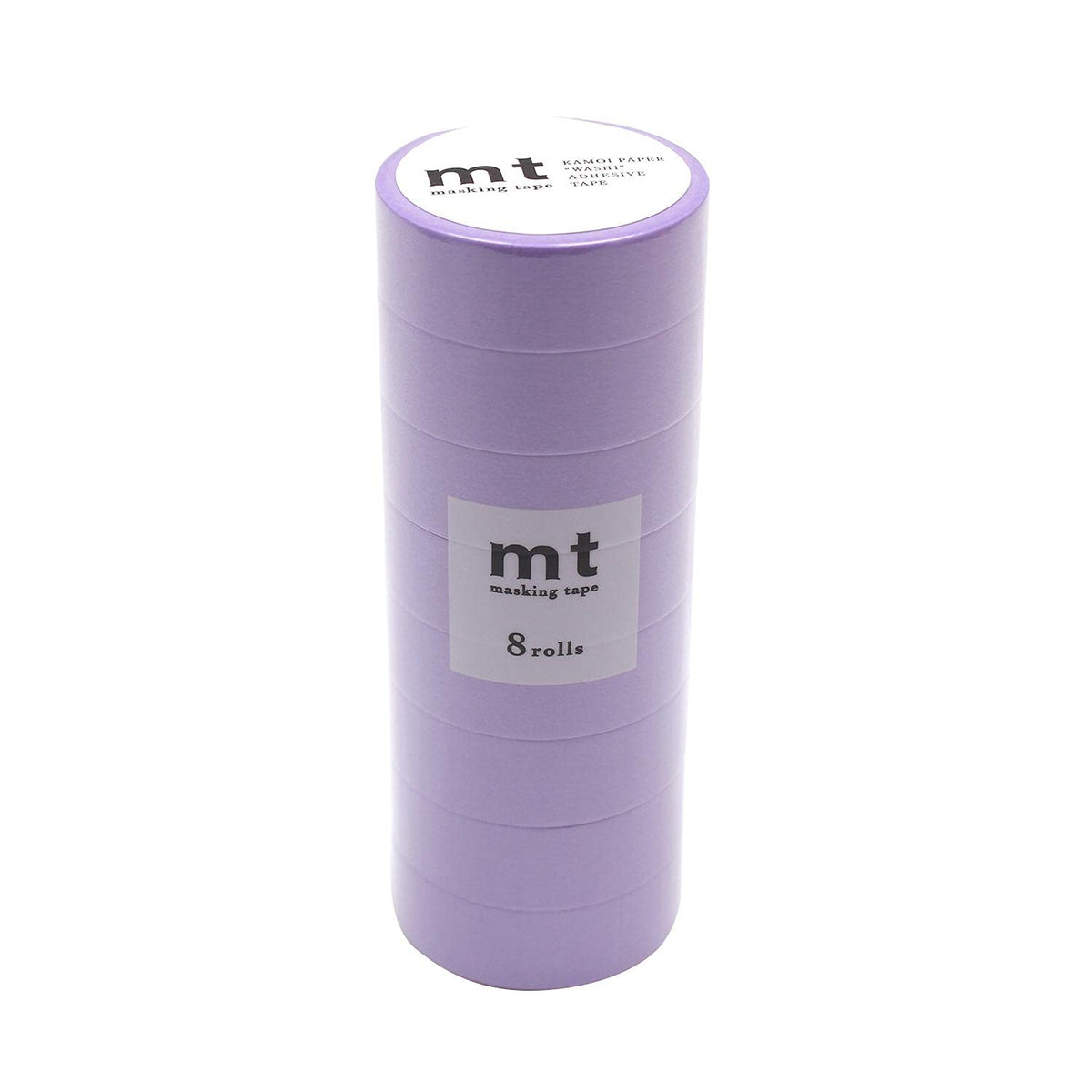 カモ井加工紙 Kamoi Processing Paper MT08P186R mt Masking Tape, 8 Pieces, Lavender, Width 0.6 inches (15 mm) x 23.2 ft (7 m), Pack of 8 Rolls of Same Color,