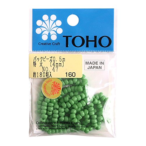TOHO Extra Large Beads, Thread Threading Beads, Outer Diameter Approx. 0.2 inches (4 mm), 1.6 ft (0.5 m), No. 47