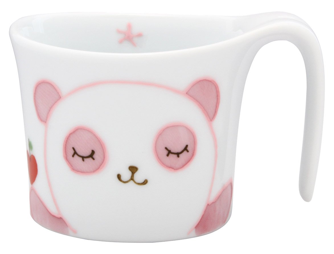 重山 Hasami Pottery Children three years Mug Mr. Panda Pink 33271