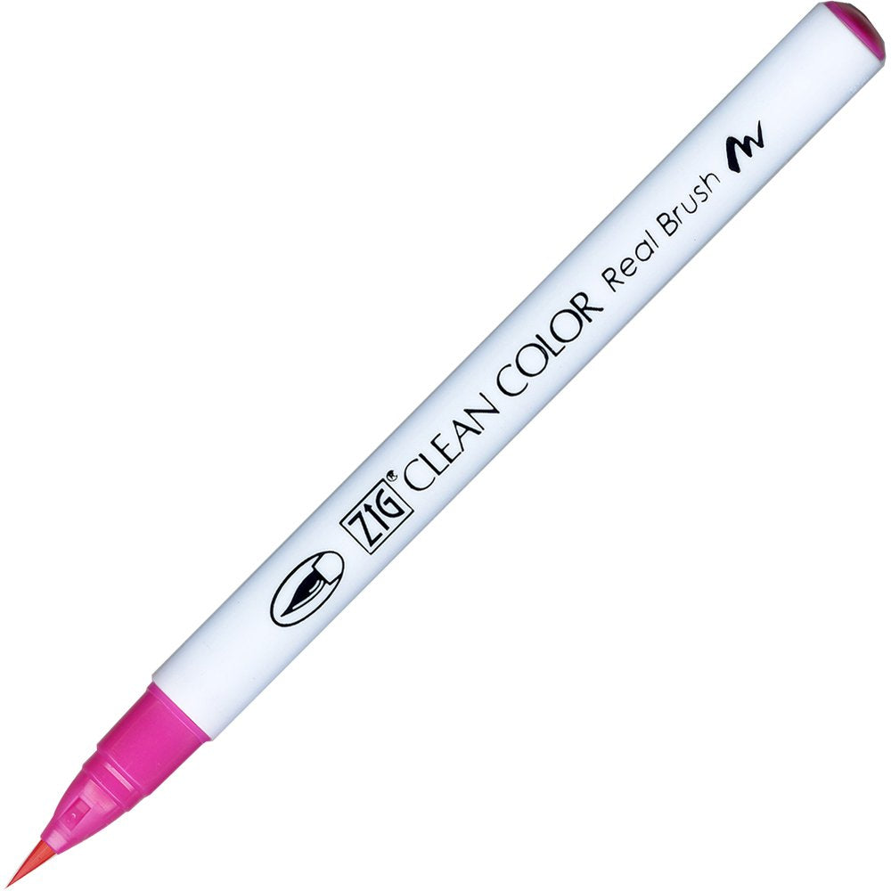 Kuretake ZIG Clean Color Real Brush Pen, Pink Ink