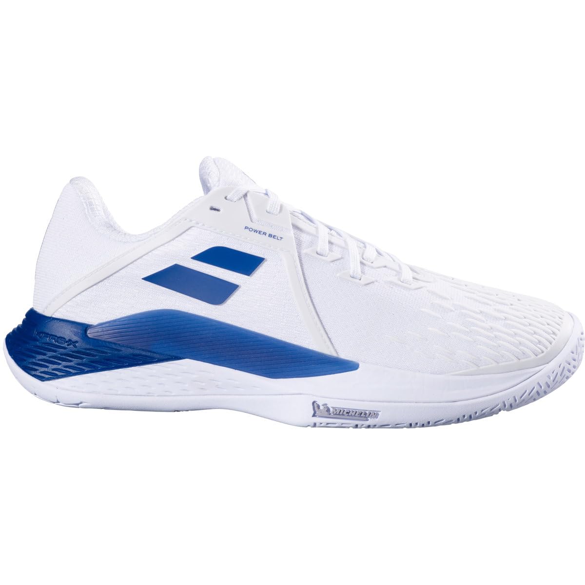Babolat Men's Propulse Fury 3 All Court Tennis Shoes, White/Dark Blue (Men's US Size 11)
