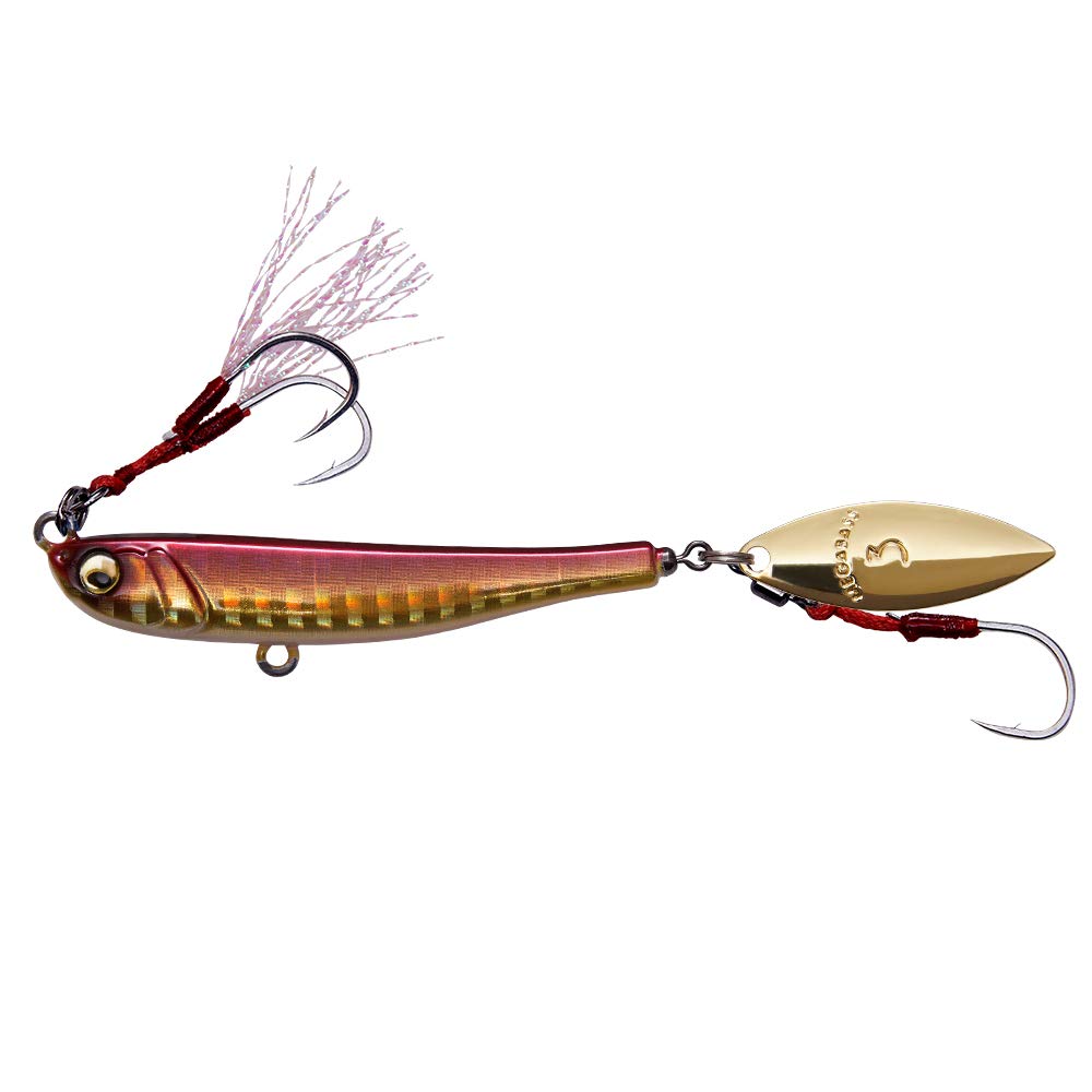 Megabass Metal Jig, Makipa, 0.7 oz (20 g), Akakin
