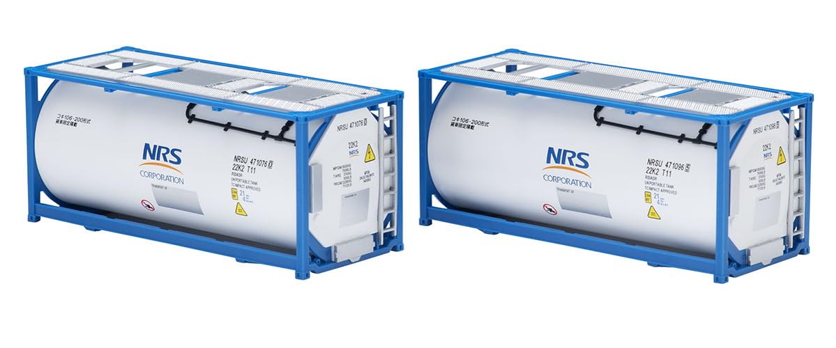 TOMYTEC HO-3143 HO-3143 HO Gauge Privately Owned ISO 20ft Tank Container, Frame Type, NRS 2 Pieces