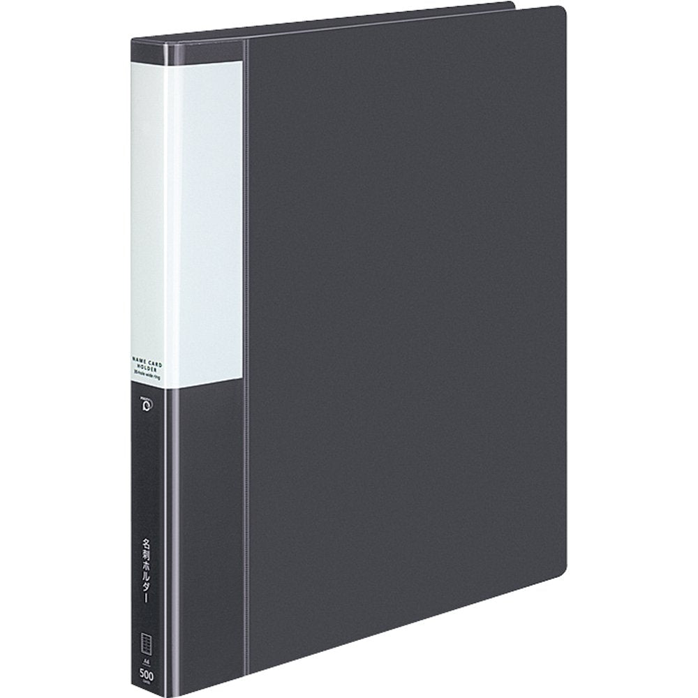 Kokuyo business card holder POSTY Kawakami-shiki dark gray A4 portrait 500 P3 Mei-355NDM (japan import)