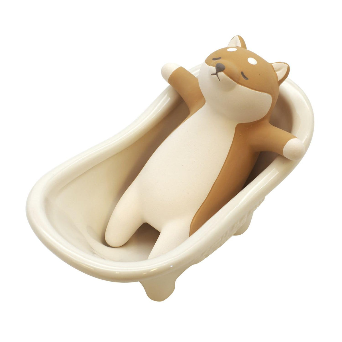 Livuha Ato 88005-44 Nemu Animals, Bathtub Humidifier, Shiba Inu Kotaro (Main Body: Total Length: Approx. 4.3 inches (11 cm), Cup: Total Length: Approx. 5.7 inches (14.5 cm), Cute, Tabletop Eco