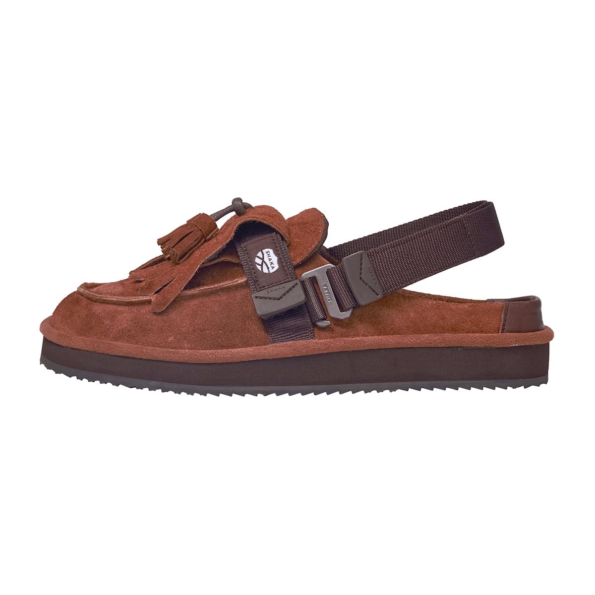 SHAKA(シャカ) Men's Moccasin Mule, Marron, 24.0 cm