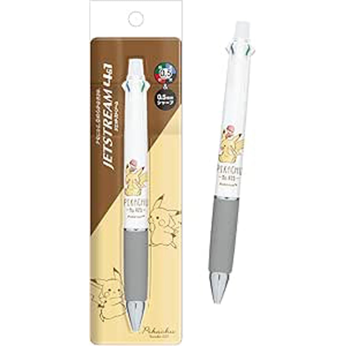 カミオジャパン(Kamiojapan) Kamio Japan 302618 Pokemon Pikachu Jetstream 4&1 Multi-Function Pen, 0.5, White