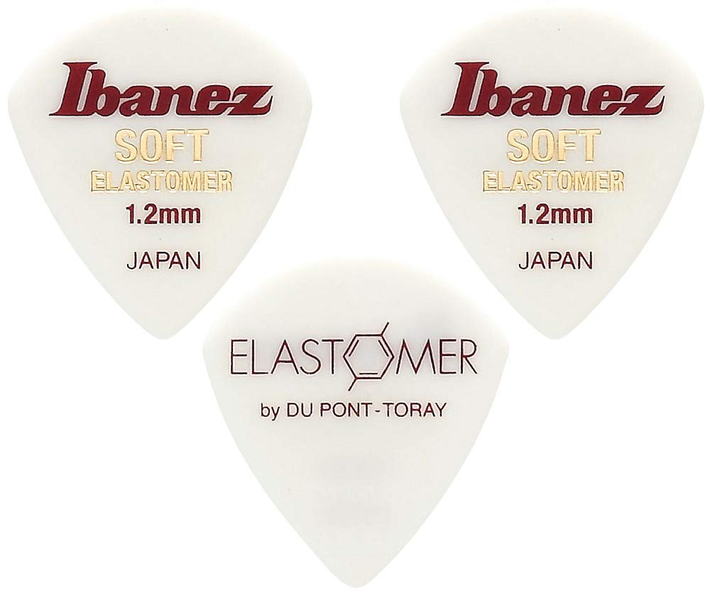 Ibanez Elastomer Series, BEL18ST12, Soft, 3 Pack 1.2mm, Short Teardrop