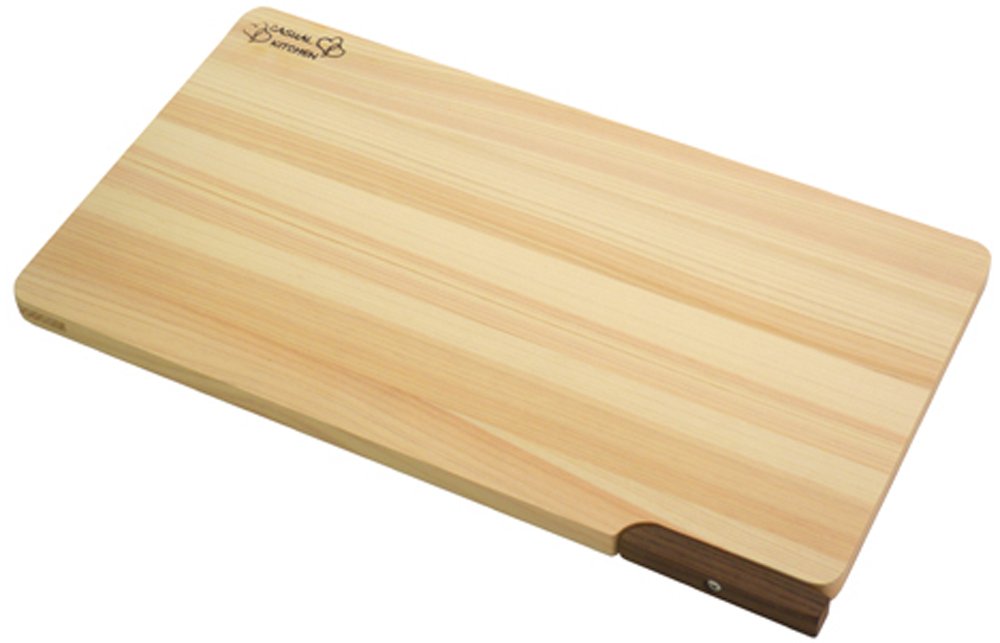 Daiwa Sangyo Cutting Board with Stand, Dishwasher Safe, Wooden Hinoki, Lightweight, Made in Japan, Mildew Resistant, 14.2 inches (36 cm)