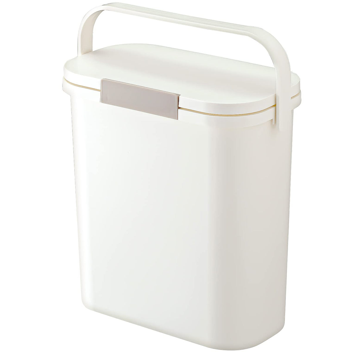 Squirrel H&H Portable Odor Resistant Pale White 10S Trash Can with Lid GBED012