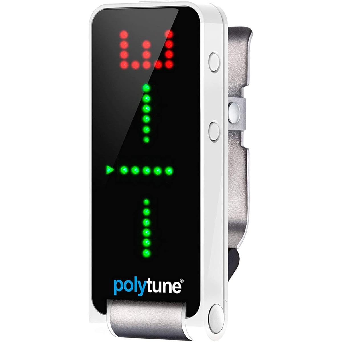 TC Electronic POLYTUNE CLIP Clip-On Tuner with Polyphonic, Strobe and Chromatic Modes and 108 LED Matrix Display for Ultimate Tuning Performance