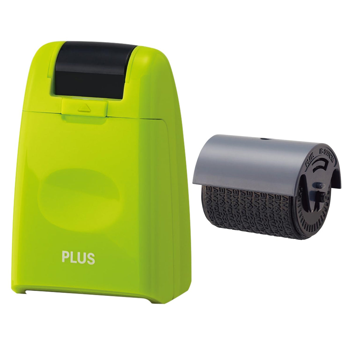 Plus 37-299 Roller Keshipon Stamp for Protecting Personal Information, Green 37-646+ 1 Dedicated Ink Cartridge