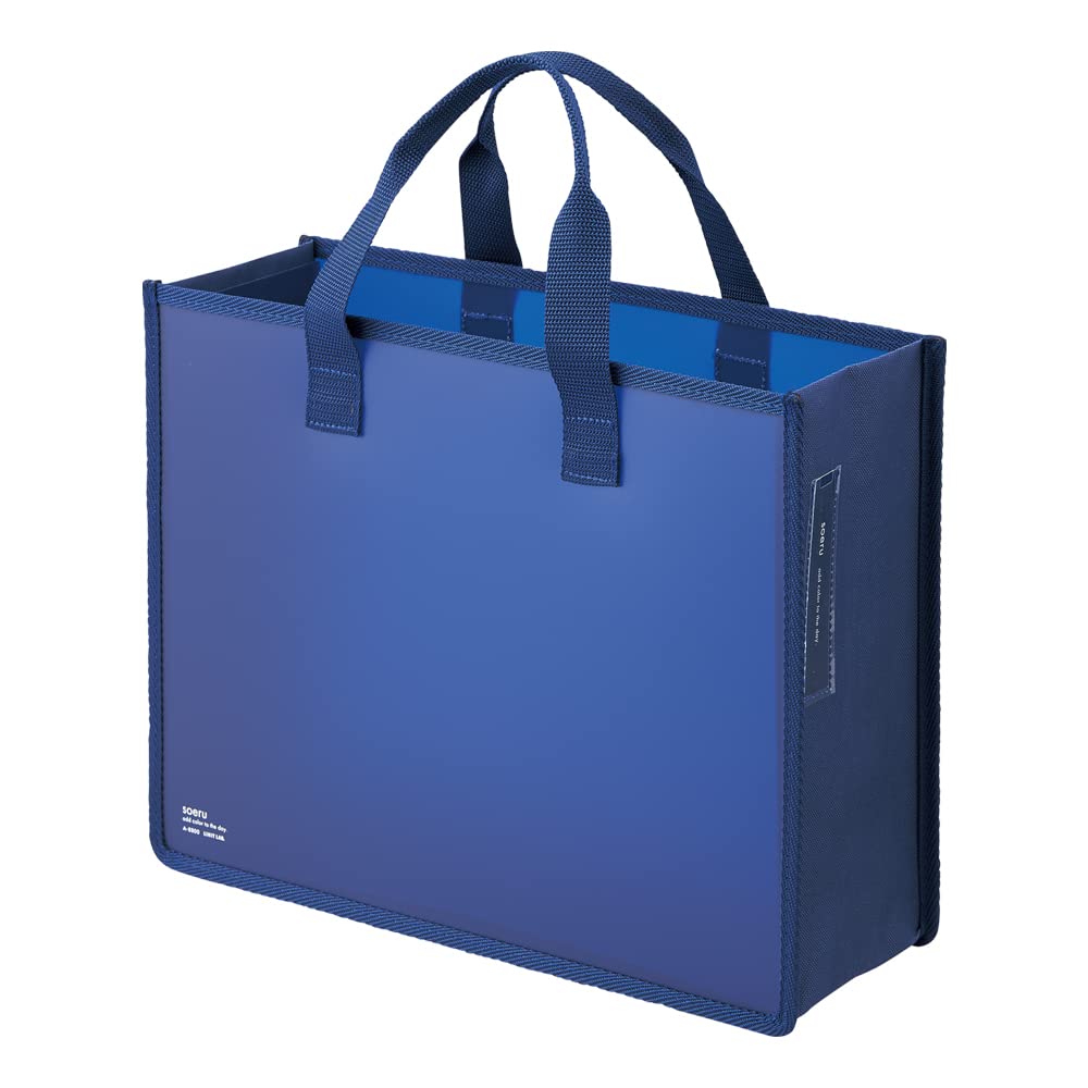Lihit Lab SOERU A8800-11 Meeting Mobile Storage Bag, A4, Indigo Blue