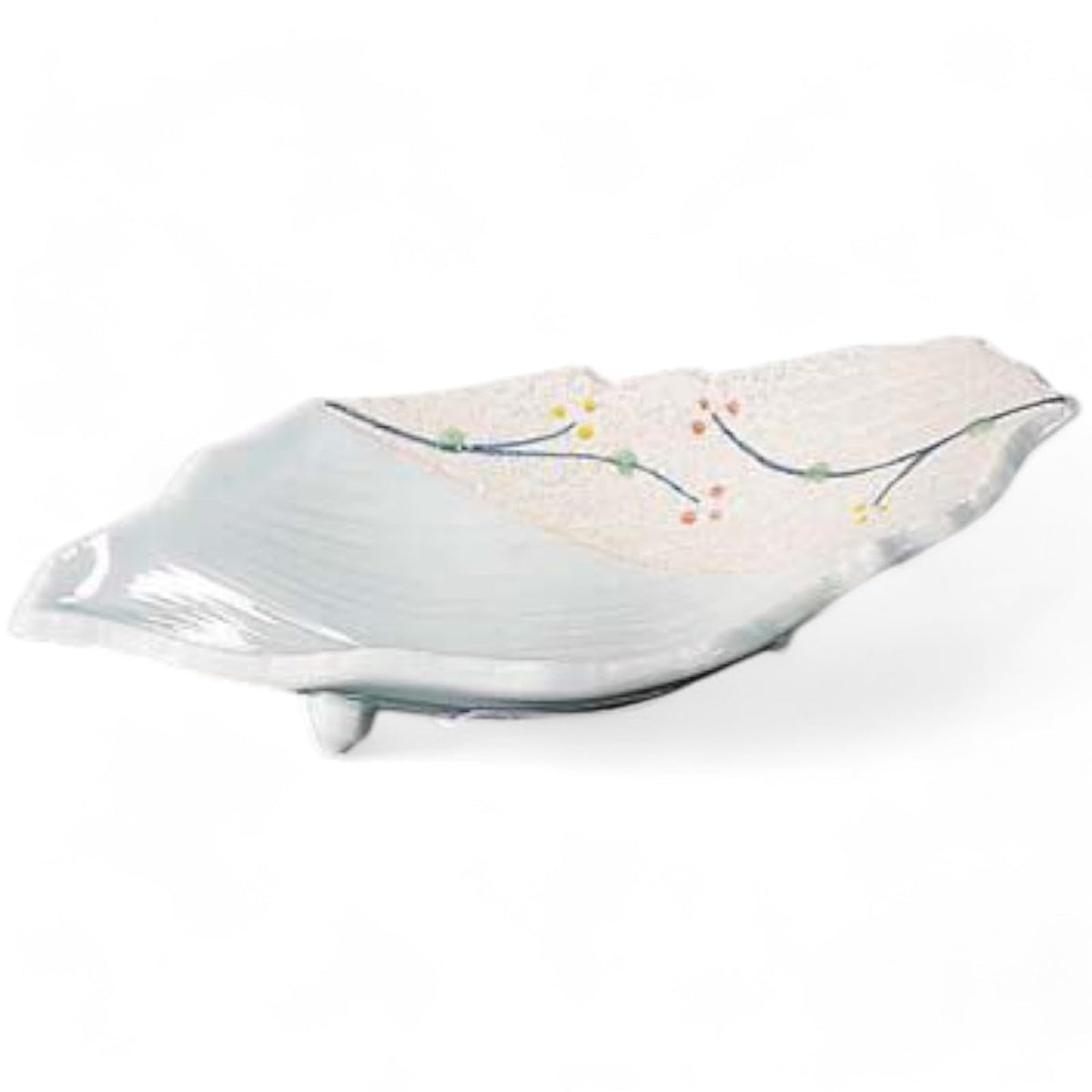 匠美風(Sho Bifu) Takumikaze Arita Ware 7.9 inches (20 cm) Serving Plate, Blue and White Porcelain, Small Flower Raster, Ceramic Cutter, Made in Japan