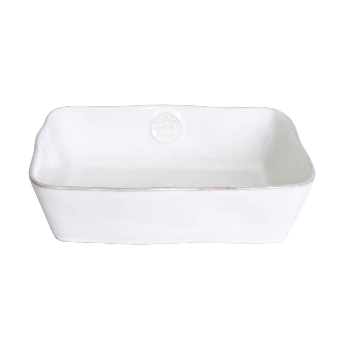 Costa Nova NOR251W Bakeware Plate Rectangular Baker M 10.2 inches (26 cm), White, Dishwasher Safe, Microwave Safe