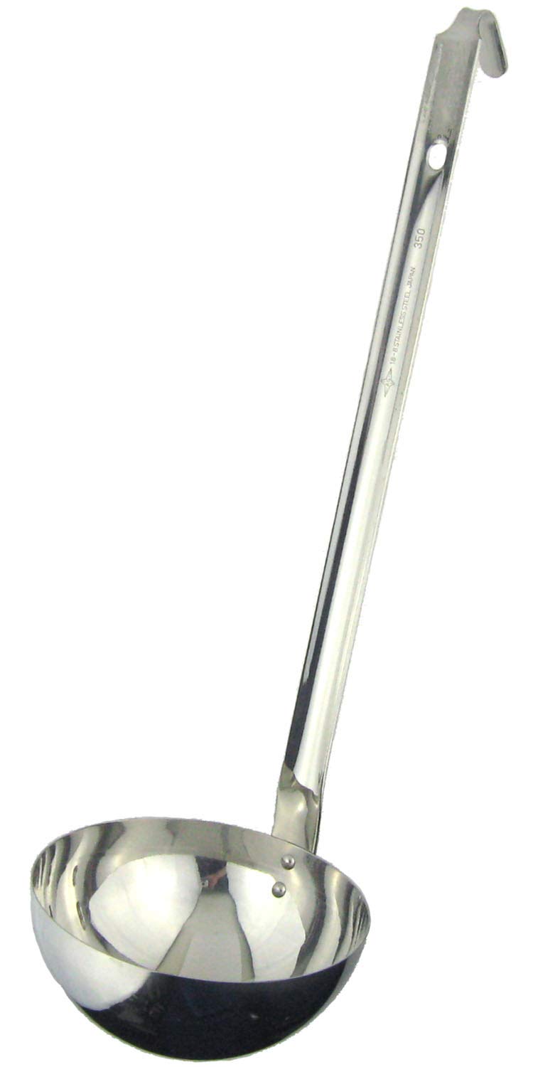 Nagao SUS304 Ladle, Soup Ladle, 11.8 fl oz (350 cc), Commercial Use, Made in Japan