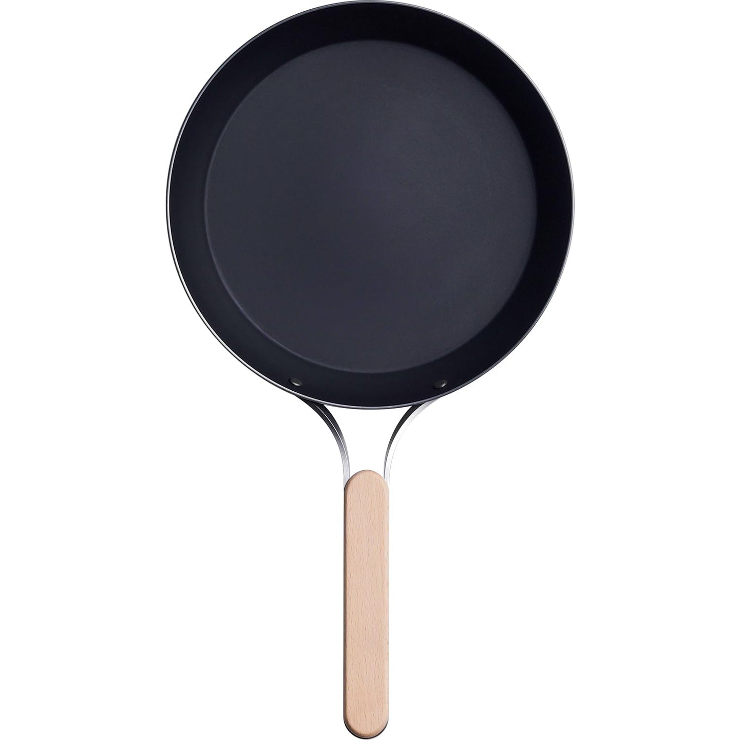 Wahei Freiz EN-008 Enzo Iron Frying Pan, 8.7 inches (22 cm), Induction & Gas Compatible, Wood Handle, Made in Japan