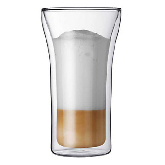 Bodum 2 Piece 12 oz SKAL Double Wall Glass, Clear