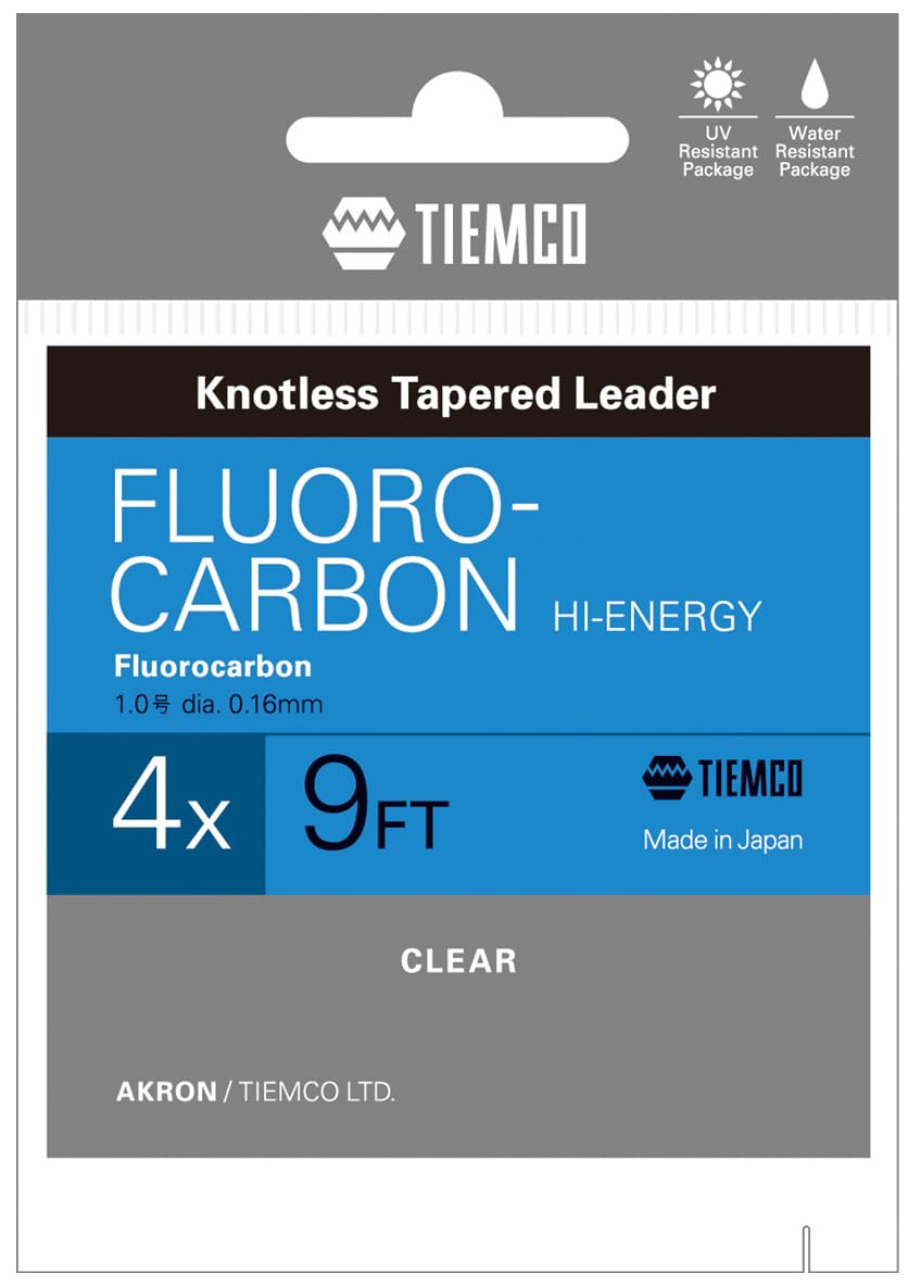 TIEMCO Fluoro Leader, High Energy 9FT, 4X