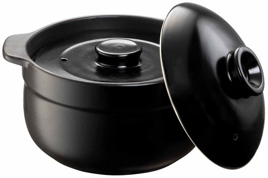 Ishigaki 4480 DL Microwave & Direct Fire Compatible Rice Pot, Double Lid, 3 Cups